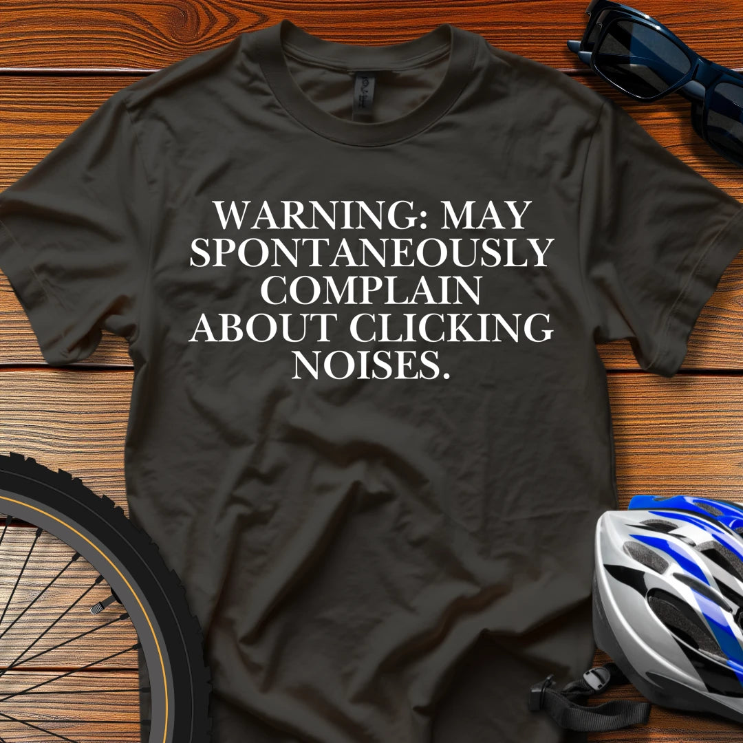 Warning: May Spontaneously Complain About Clicking Noises T-Shirt Black / 3XL